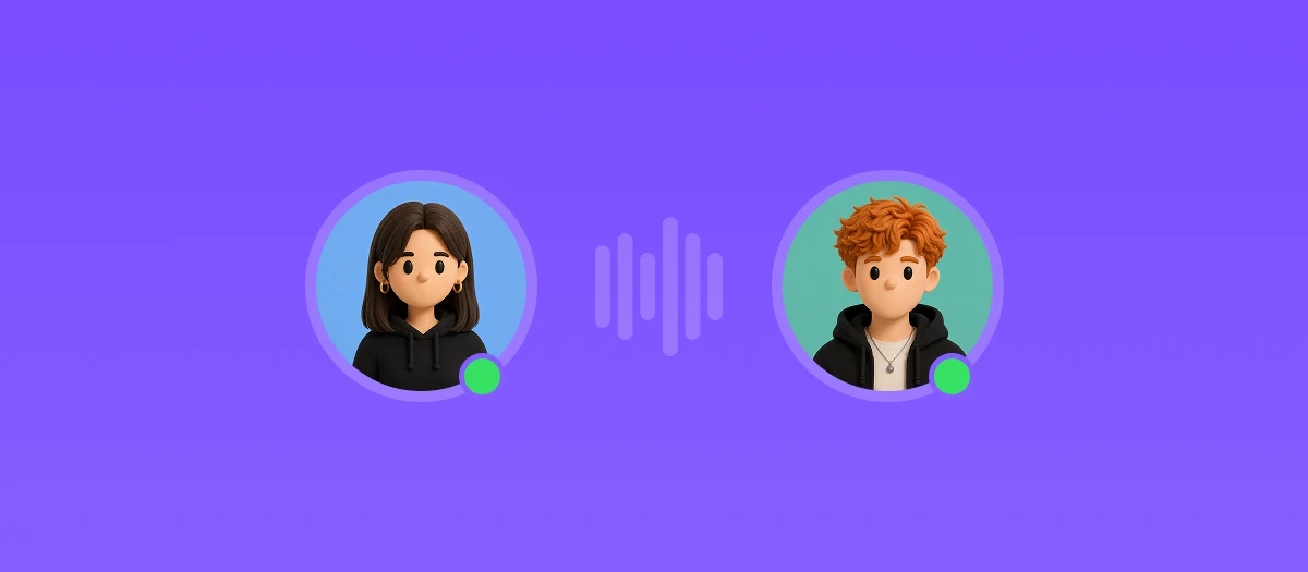 Callio artwork showing two people talking